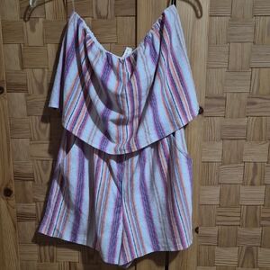 BeBop Multicolor Striped Off-Shoulder Blouse